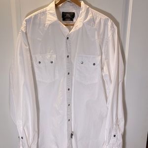 RRL Double RL White Western Shirt Men’s XL